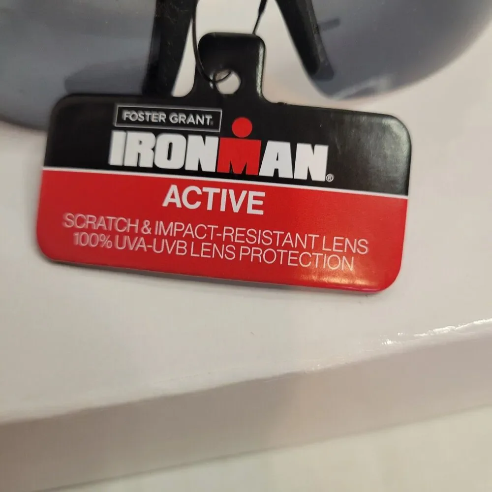 Foster Grant Ironman Active Wrap‎ Sport Sunglasses Black UV Protection NWT
